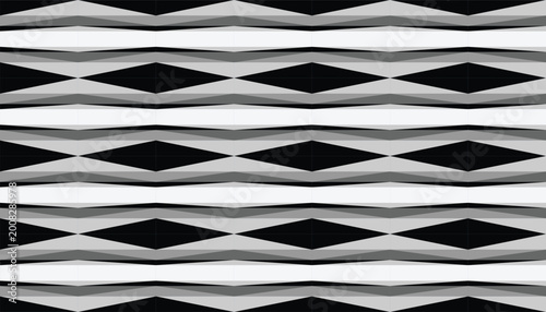 Foto Seamless geometric spike pattern with black, white, and grey shards