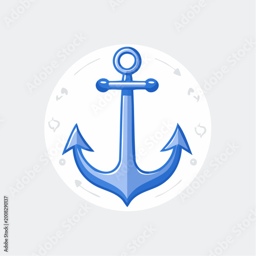 Blue Anchor Icon Free Download Blue Anchor Icon - GFXLoad