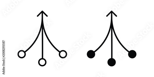 Tableau sur toile Consolidation icon Illustration vector set, glyph and line icons