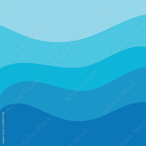 Blue Ocean Wave Abstract Background Vector