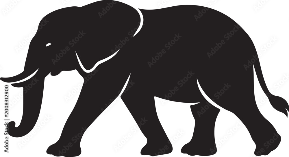 Obraz premium Elephant silhouette