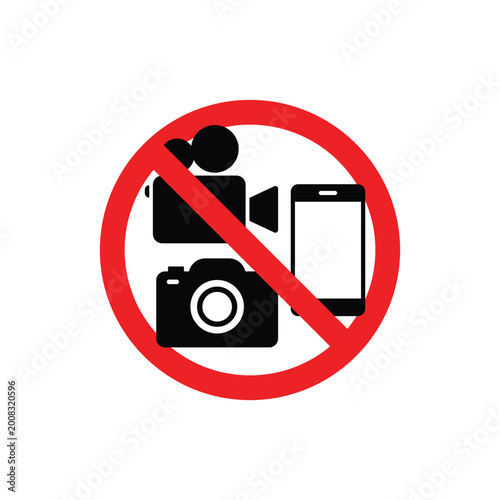 Bild auf Leinwand No photography or video recording permitted sign