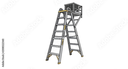 Tableau sur toile Metal A Frame Double Sided Ladder.