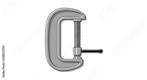 Quadro su tela C clamp metal tool hardware device.