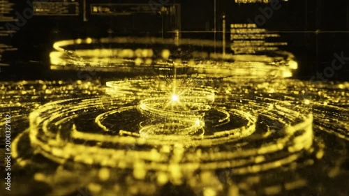 Abstract digital landscape with glowing particles and data streams, representing technology and innovation in a futuristic environment