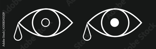 Eyes related line icons.