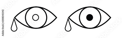 Eyes related line icons.