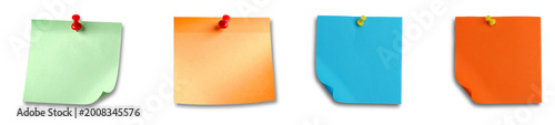 Konstfotografi Pinned sticky notes set
