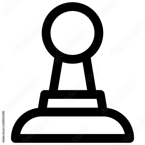 Photos Game piece. Editable stroke vector icon.