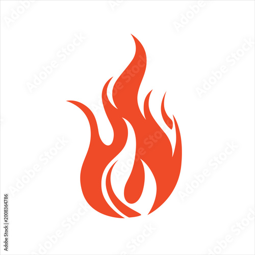 Fotografie blazing red fire