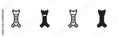 Fotografie Trachea and larynx icons set