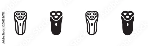 Принти на полотні Electric razor and shaver icons set