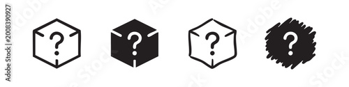 Quadro su tela Question mark box icons