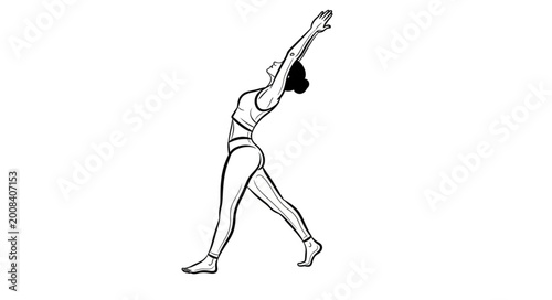 Fotografie Graceful Female Dancer Performing Elegant Pose.