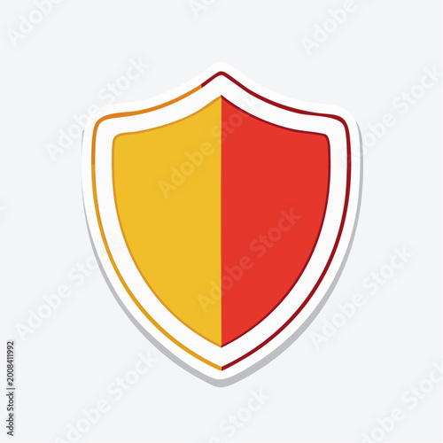Free Download Red and Yellow Shield Icon - GFXLoad