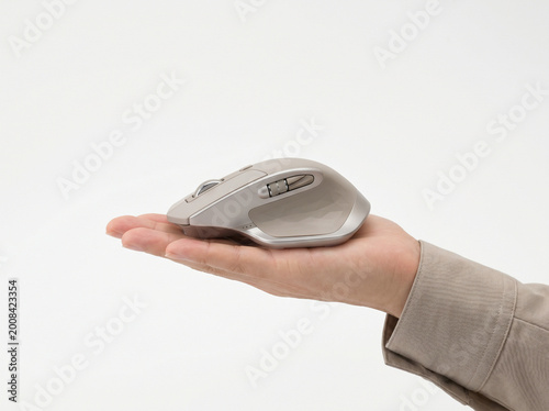 hand holding pc mouse