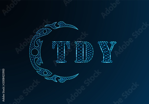 Fotografi Low poly letter logo TDY design