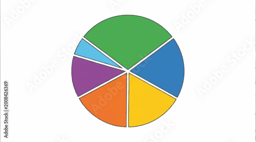 Free Download Colorful pie chart, vector infographic, business statistics, data visualization - GFXLoad