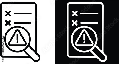 Tableau sur toile assess Two-tone version in black and white background