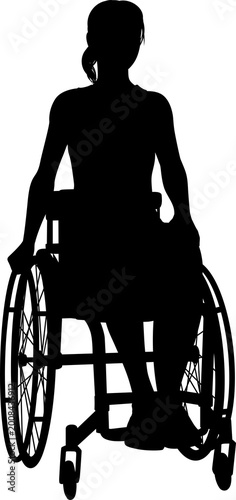 Silhouette of Woman in Whee...
