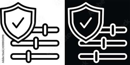 control Two-tone version in black and white background