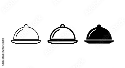 Foto food platter vector set on white background