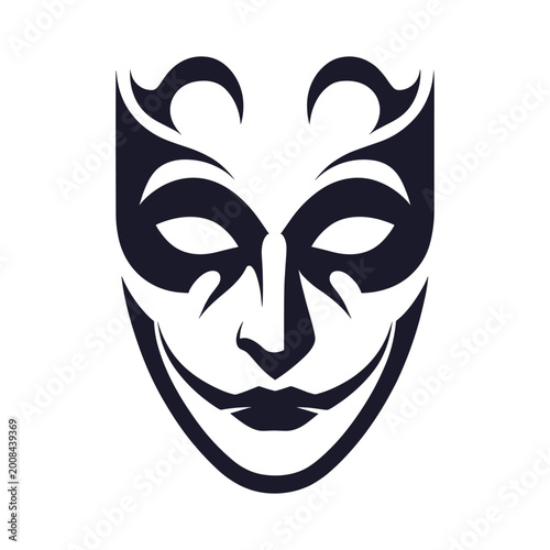 Foto minimalist jester clown silhouette icon