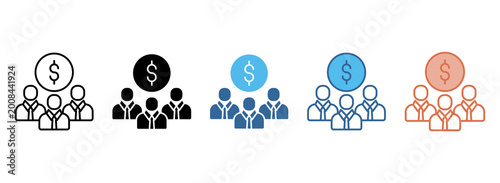 Investor Relations Icon Set Multiple Style Collection