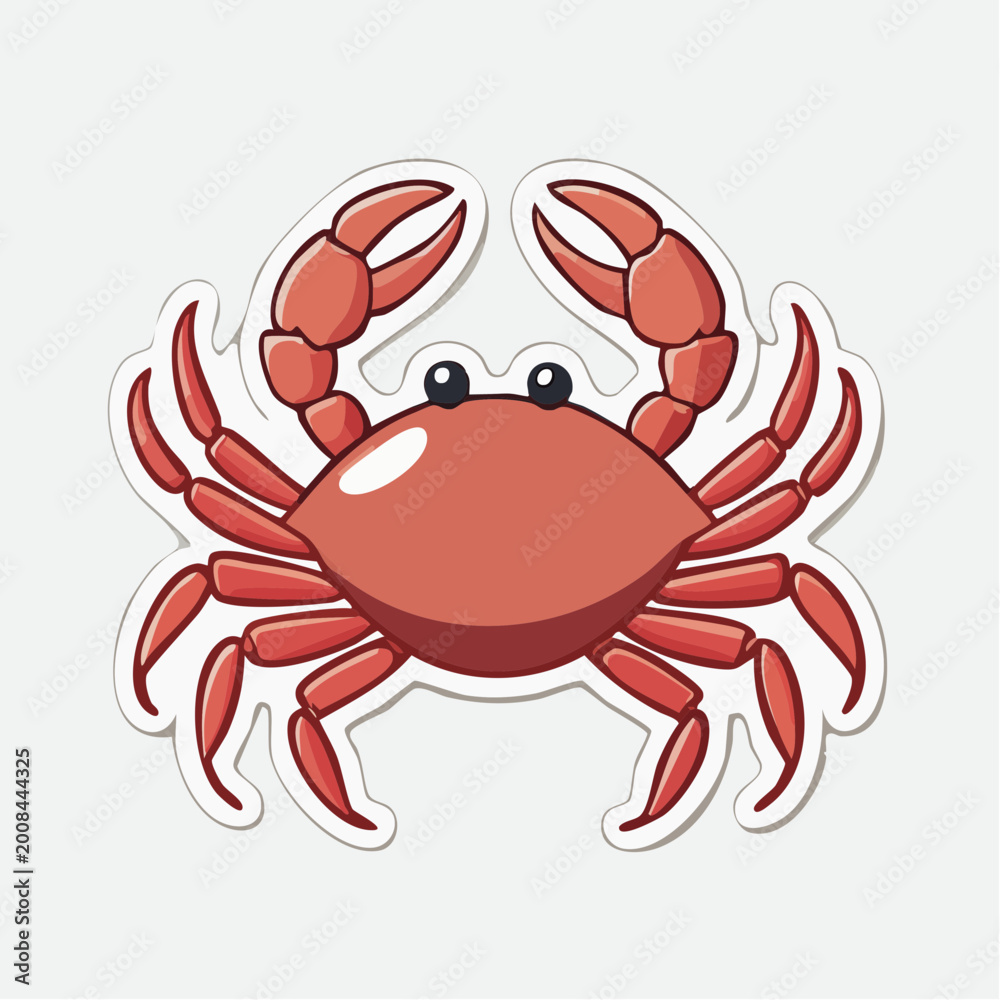 Fototapeta premium Cartoon Crab Illustration