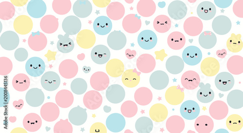 Photos Smiling pastel colored smiley faces.
