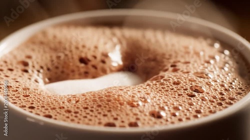 Hot Chocolate With Marshmallow Close Up