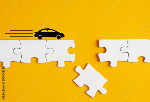 Road risk, danger hazard, accidents and disasters or and car insurance concepts.