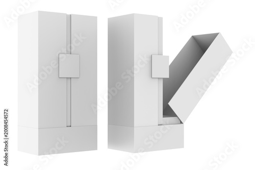 Double Side Box For Skincare Products, Packaging Magnetic Close Paper Gift Box. 3d illustration
