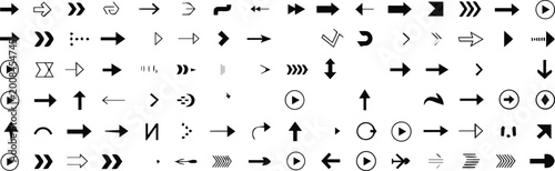 Canvas Print Logistics arrow icons for shipping and delivery flow