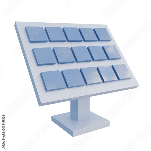 solar panel isolated on white