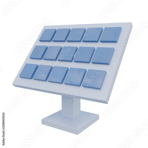 solar panel isolated on white