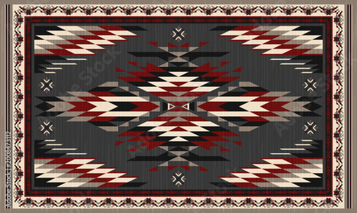 Bild auf Leinwand Ganado navajo rug traditional native american tribal pattern