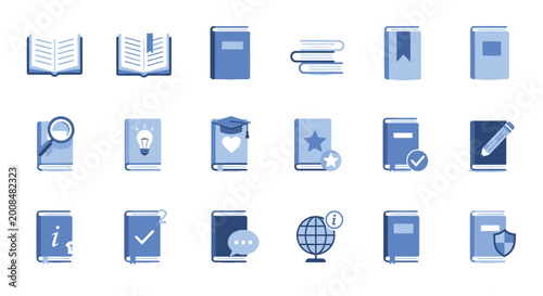 Foto Collection of various document icons.