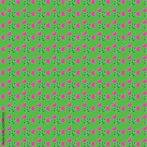 Swatch tulip with white stroke , pattern on a green background, example 2000*2000px. Background can be changed