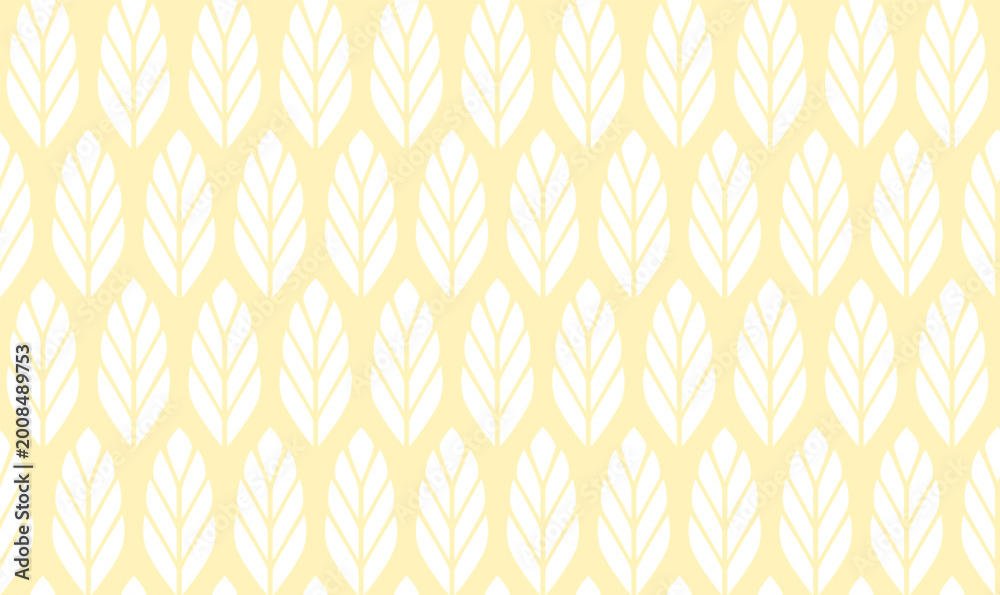 Naklejka premium Wheat pattern wallpaper. Vector oat symbols