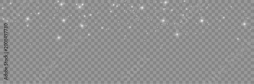 Vászonkép White dust particles glowing shimmer abstract stardust explosion cinematic cosmic light background effect