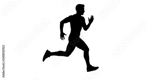 Photos Running man silhouette a dynamic illustration of athleticism and movement