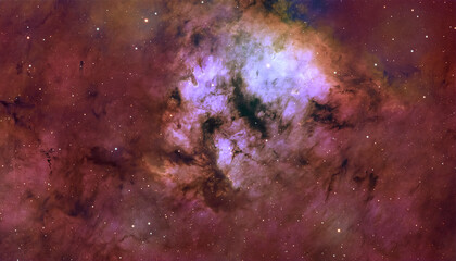 Emission nebula NGC7822 and open star cluster Berkeley 59