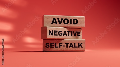 Foto Avoid negative self-talk symbol