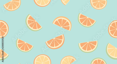 Foto Fresh orange slices on a plate.