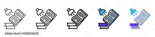 Valokuva Learn Icon Collection With Different Styles And Colors