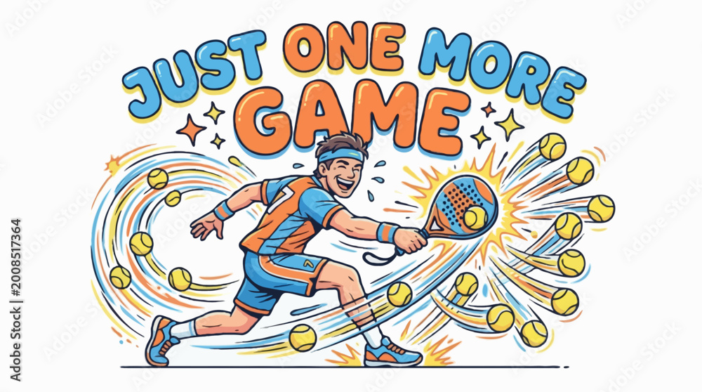 Obraz premium One More Game Padel Addiction Meme Shirt