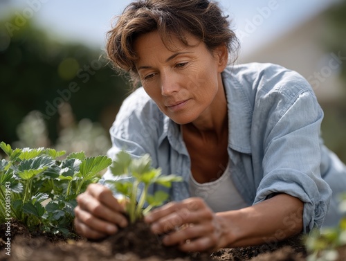 Portrait of a Farmworker in a Lush Agricultural Field