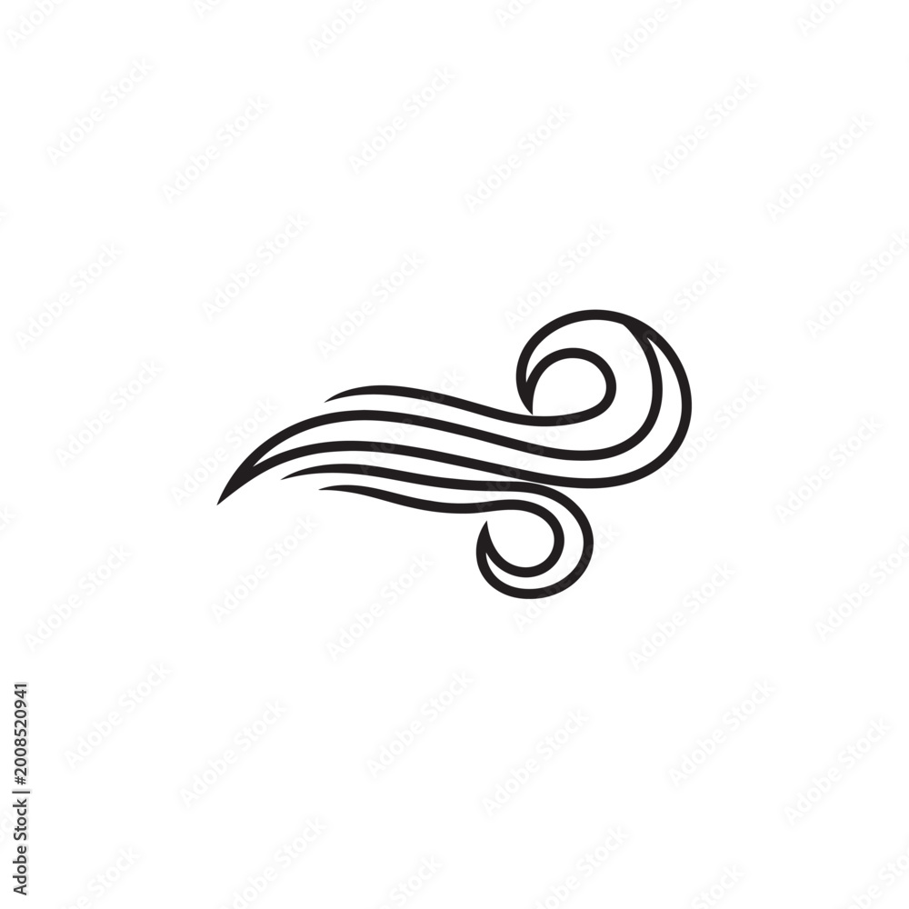 Obraz premium Elegant Swirls and Lines Representing Wind or Flow.