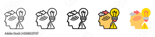 Photos Awareness Icon Collection With Different Styles And Colors